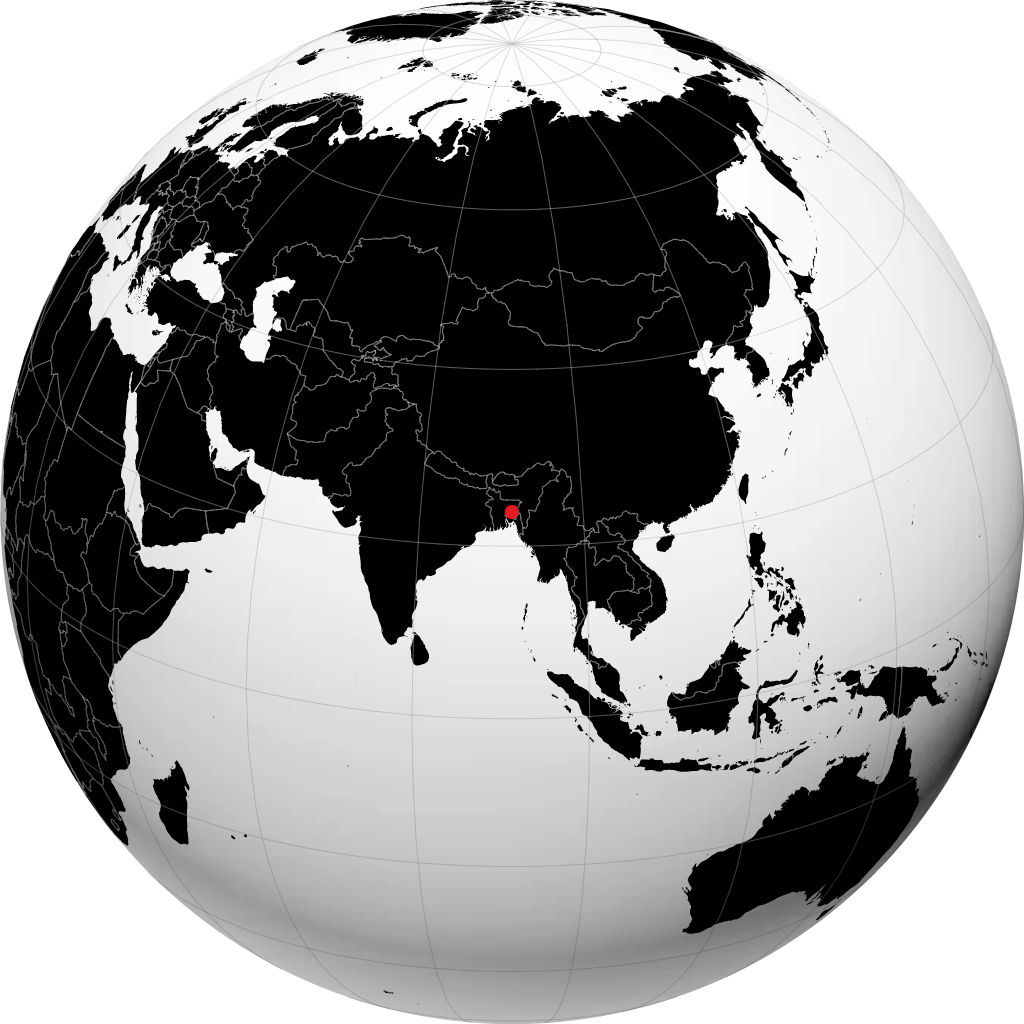 Agartala na globusie