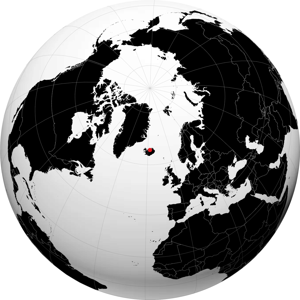 Akureyri na globusie