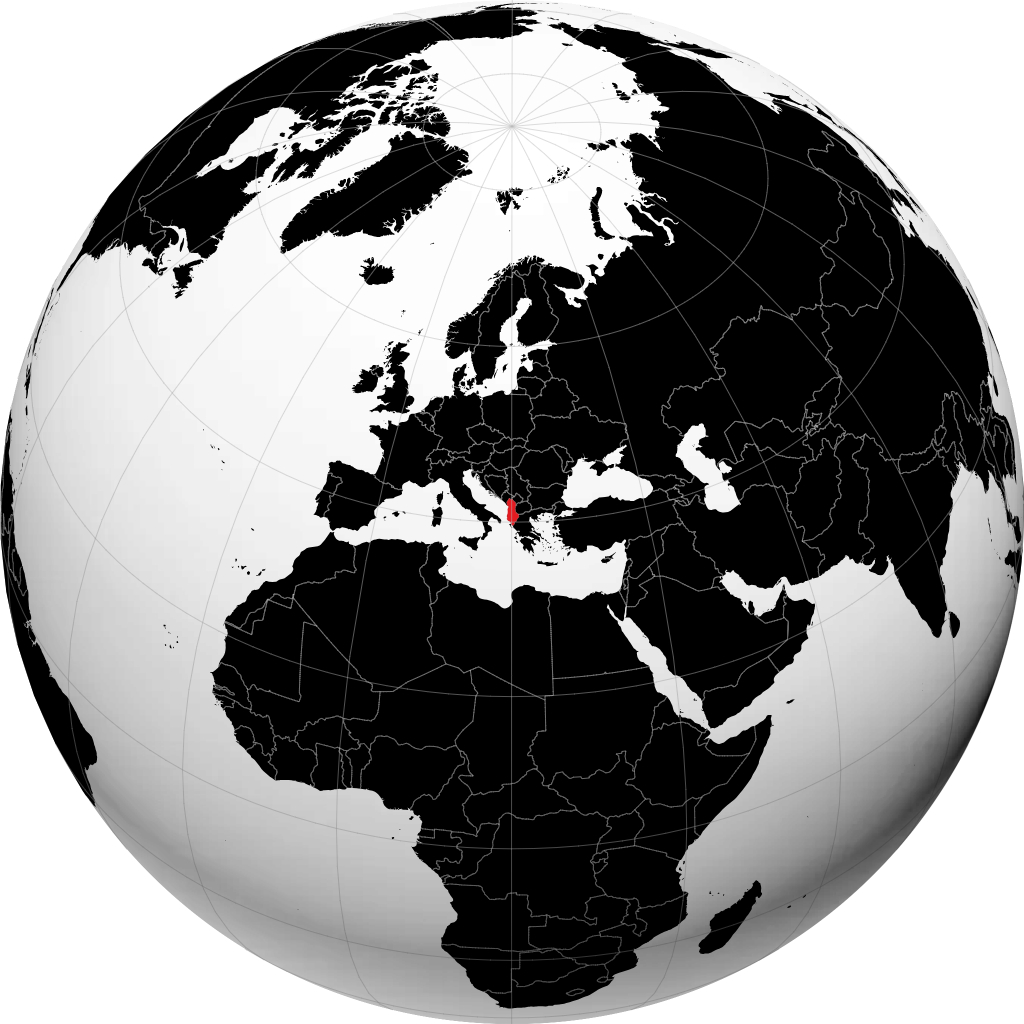 Albania na globusie