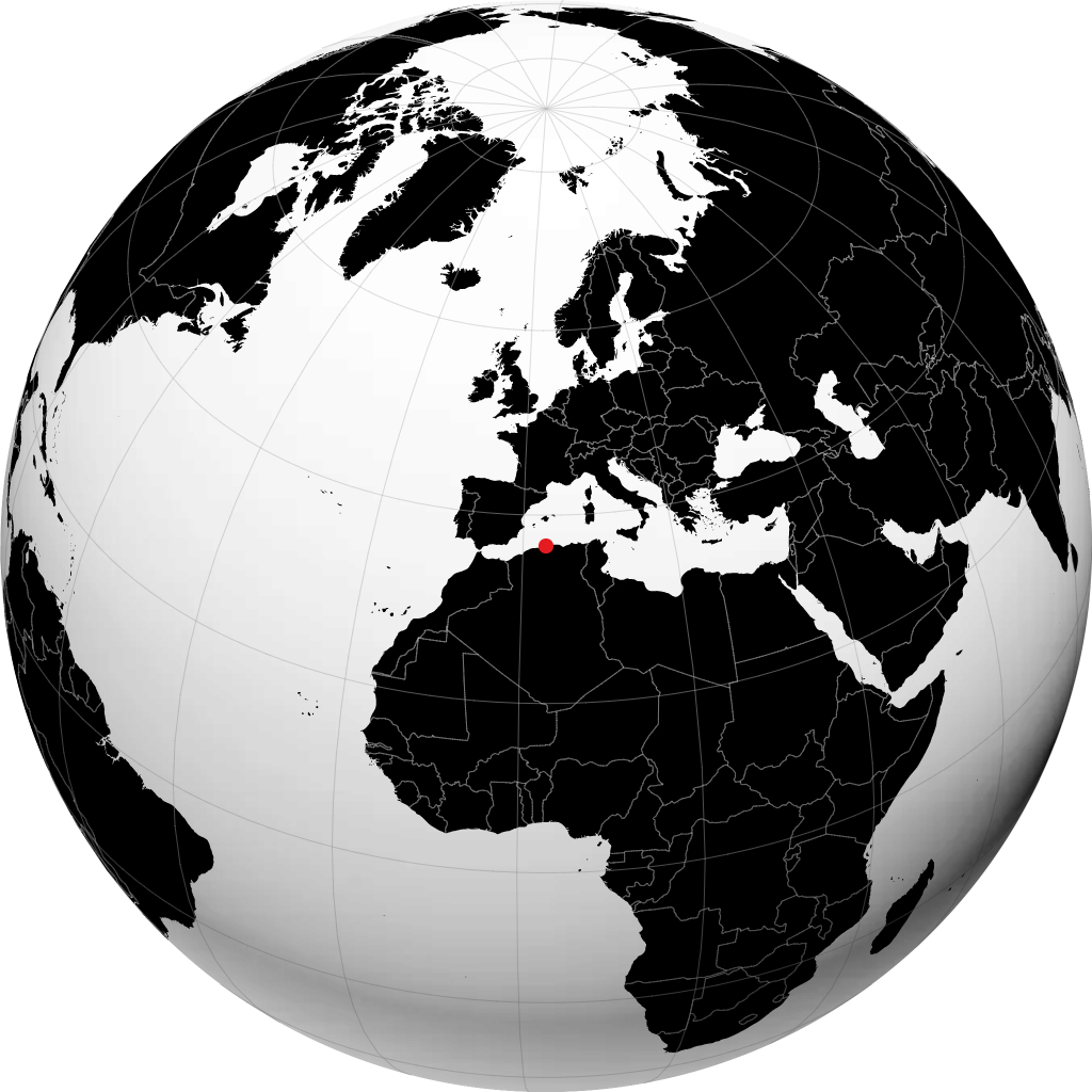 Algier na globusie