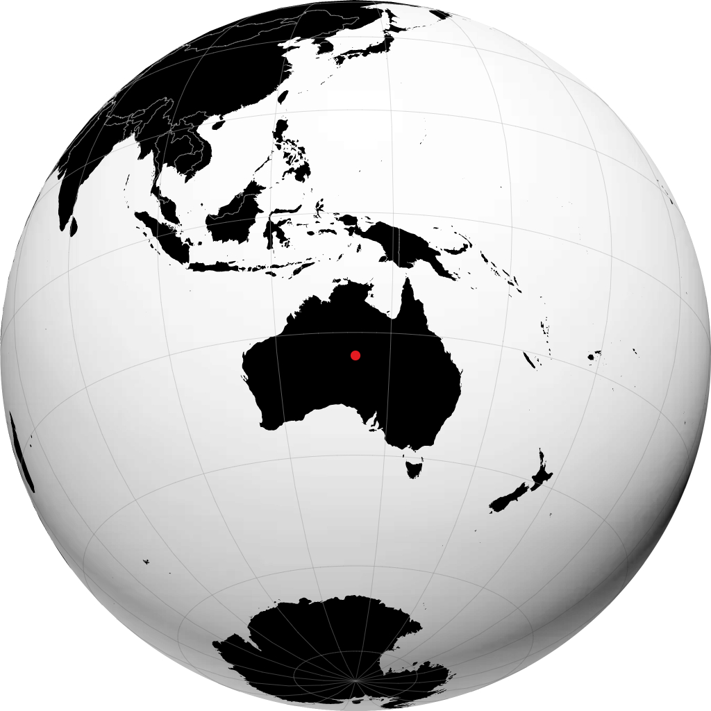 Alice Springs na globusie