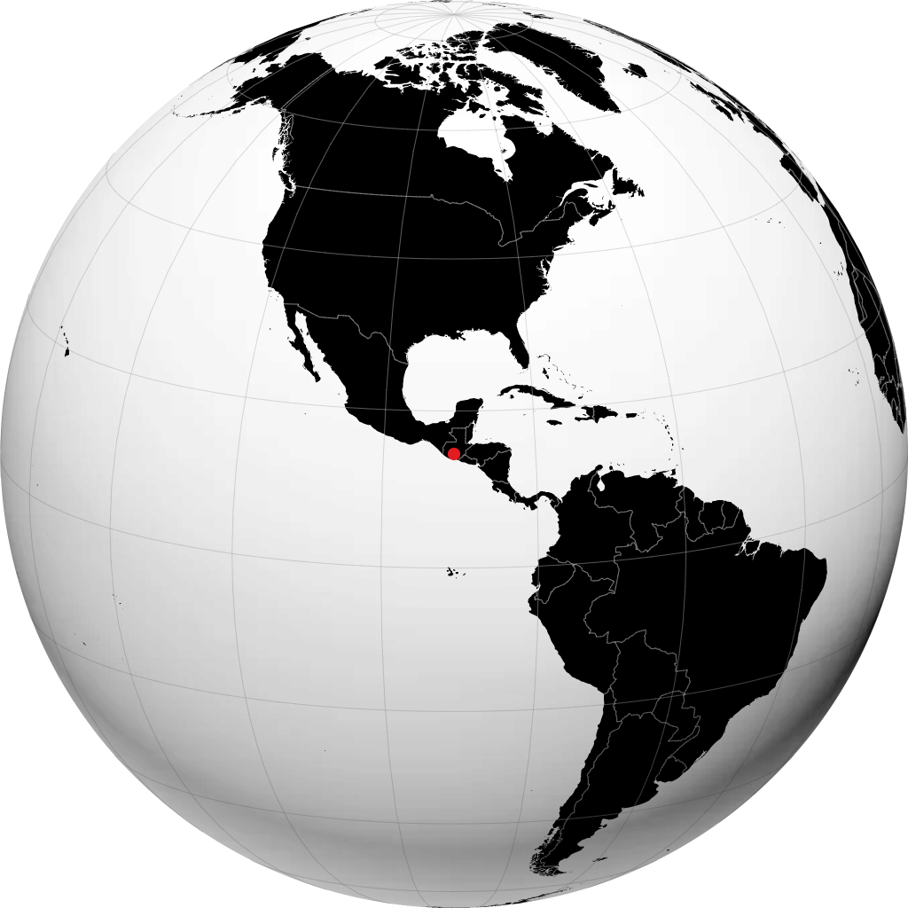 Antigua Guatemala na globusie