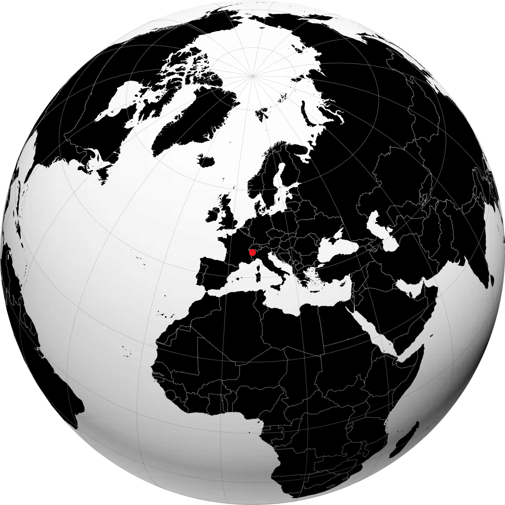 Aosta na globusie