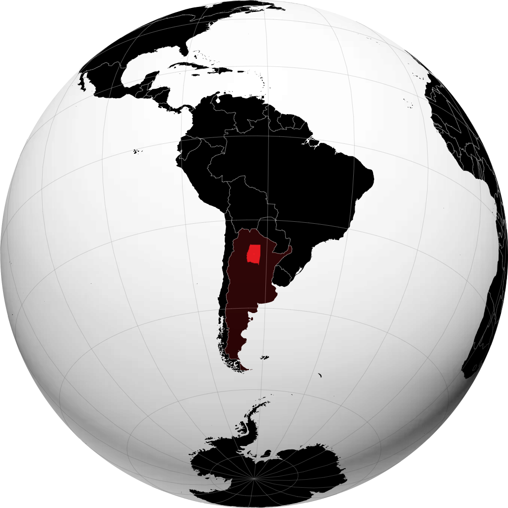 Prowincja Santiago del Estero na globusie