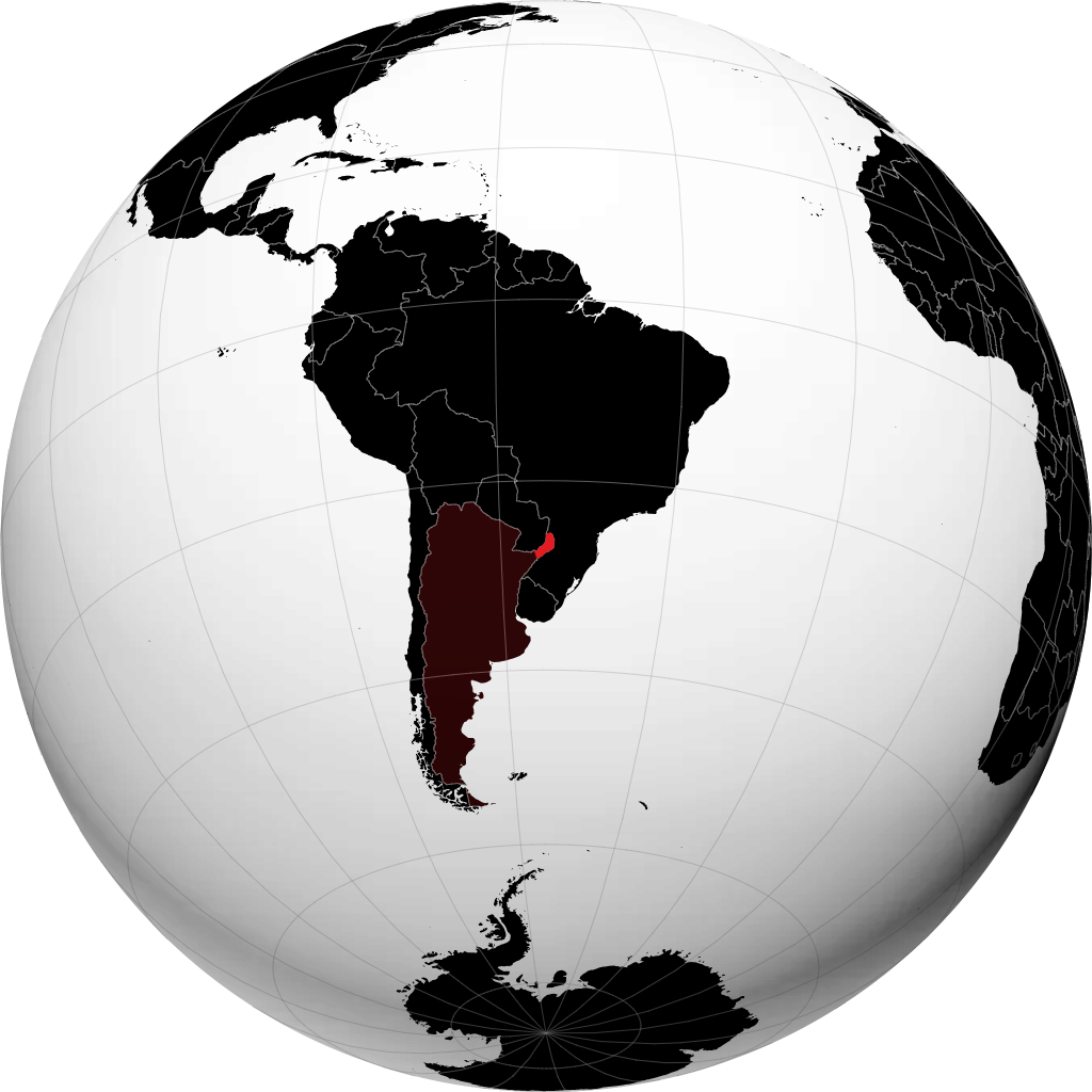 Prowincja Misiones na globusie