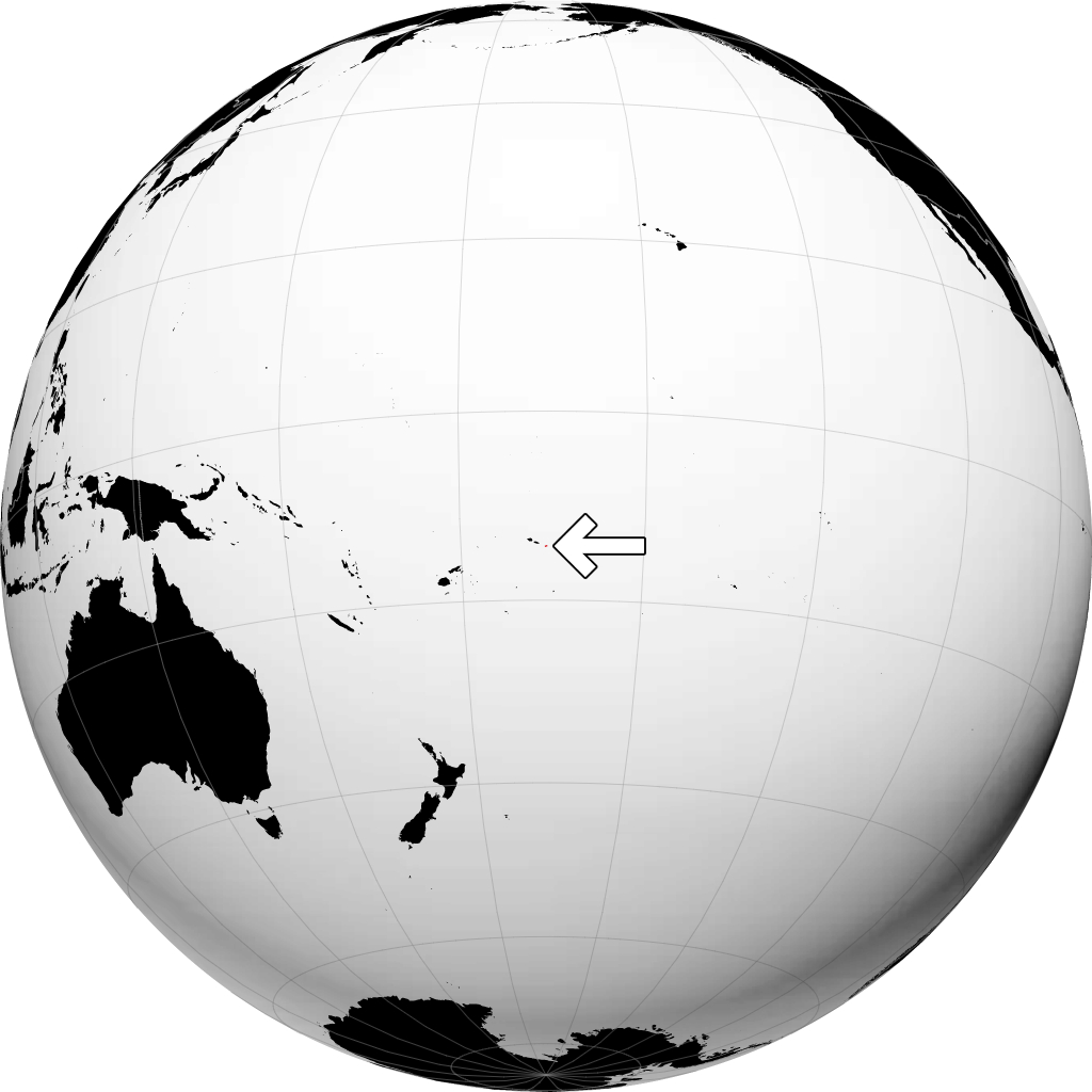 Samoa Amerykańskie na globusie