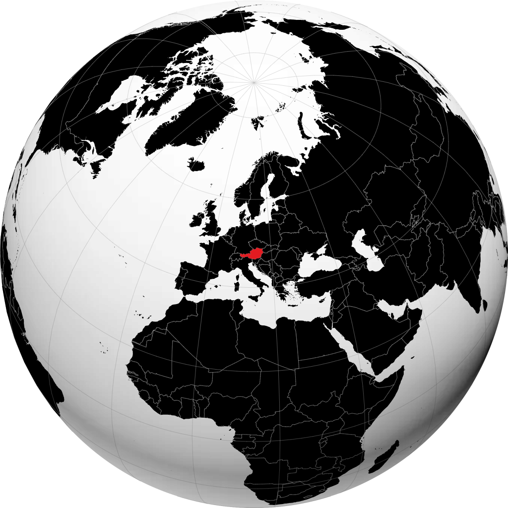 Austria na globusie