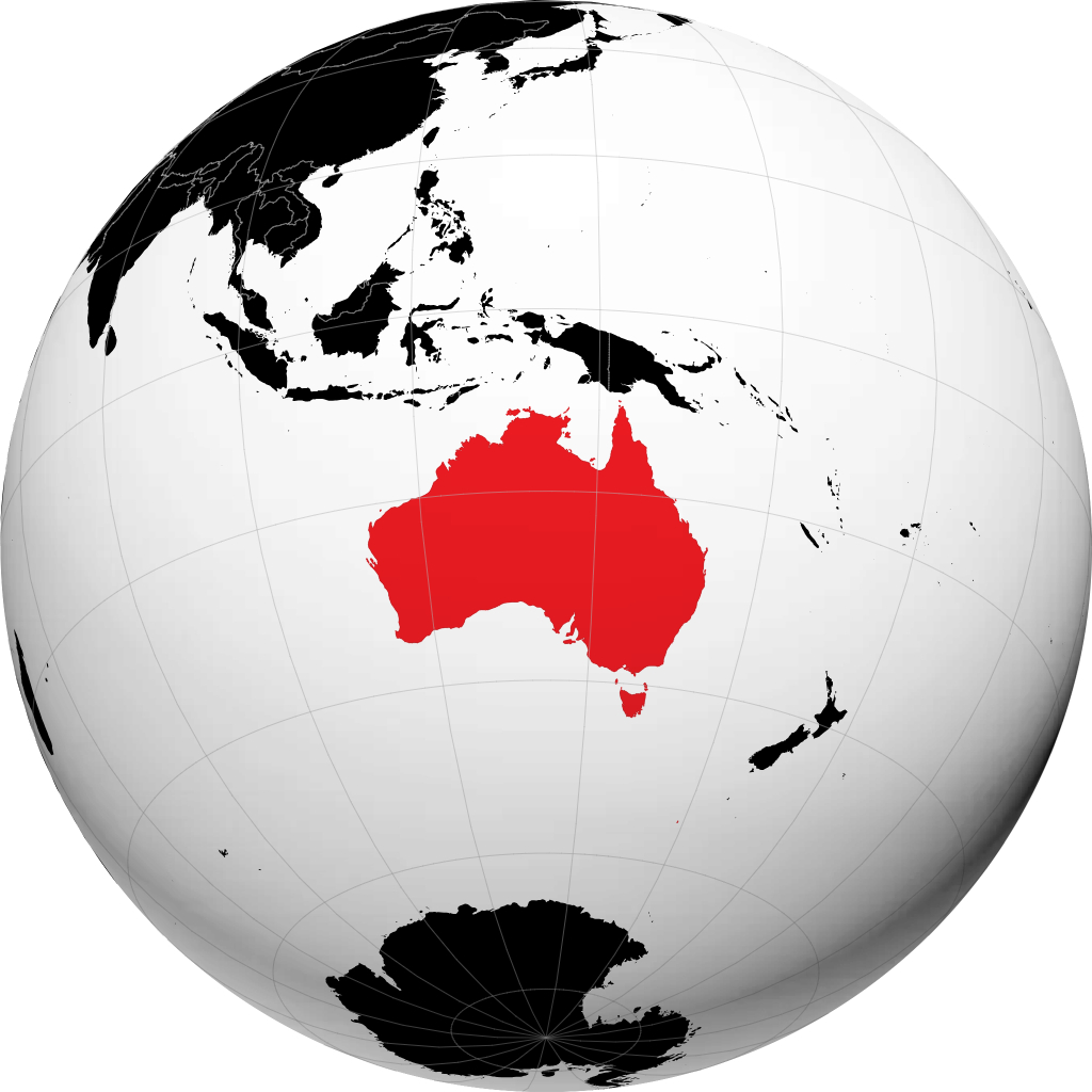 Australia na globusie