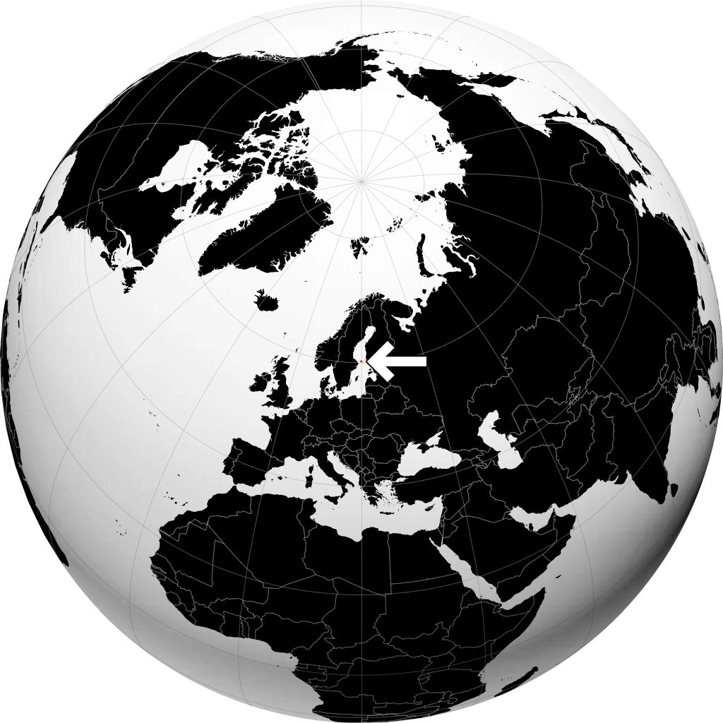 Wyspy Alandzkie na globusie