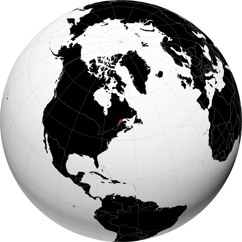 Baie-Comeau na globusie
