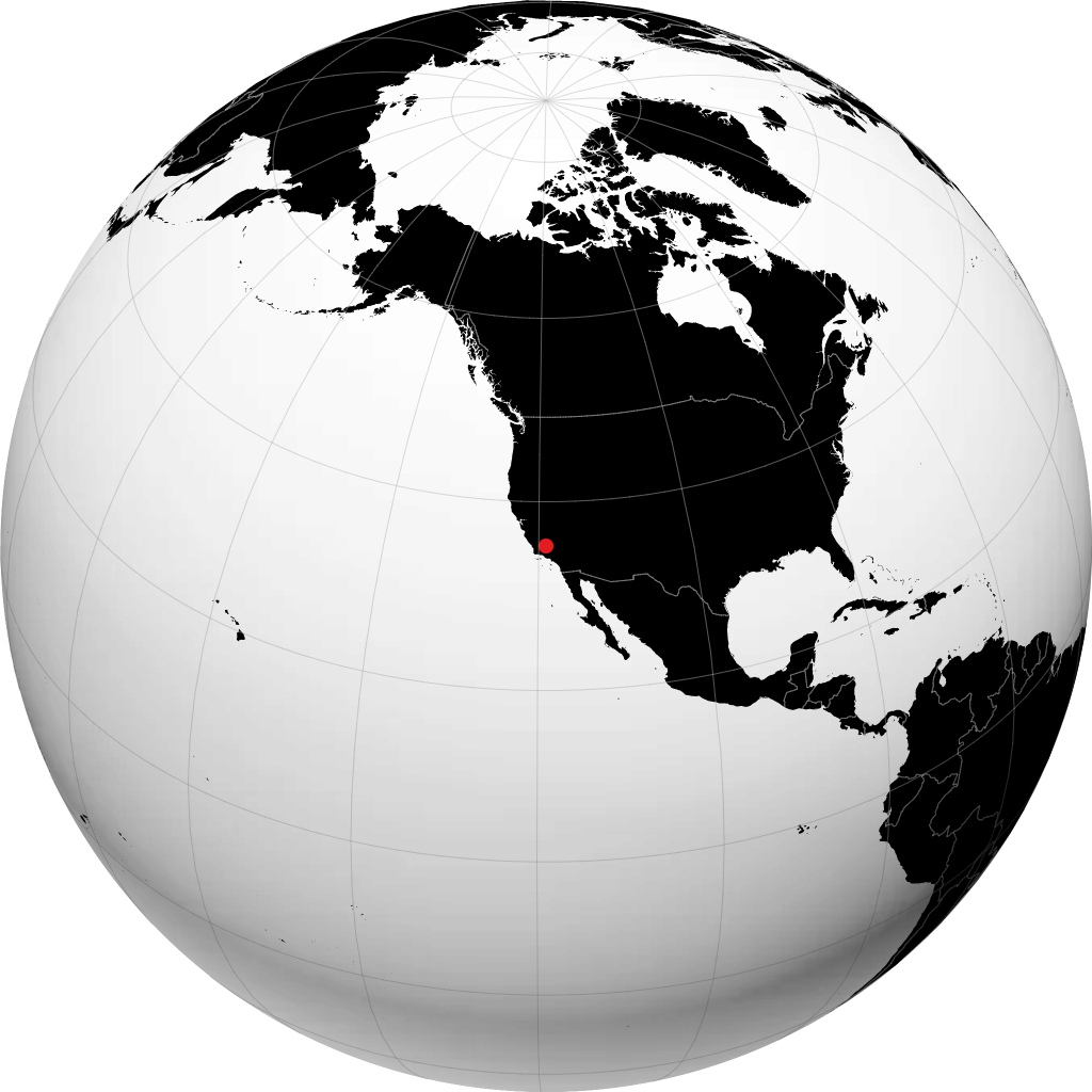 Bakersfield na globusie