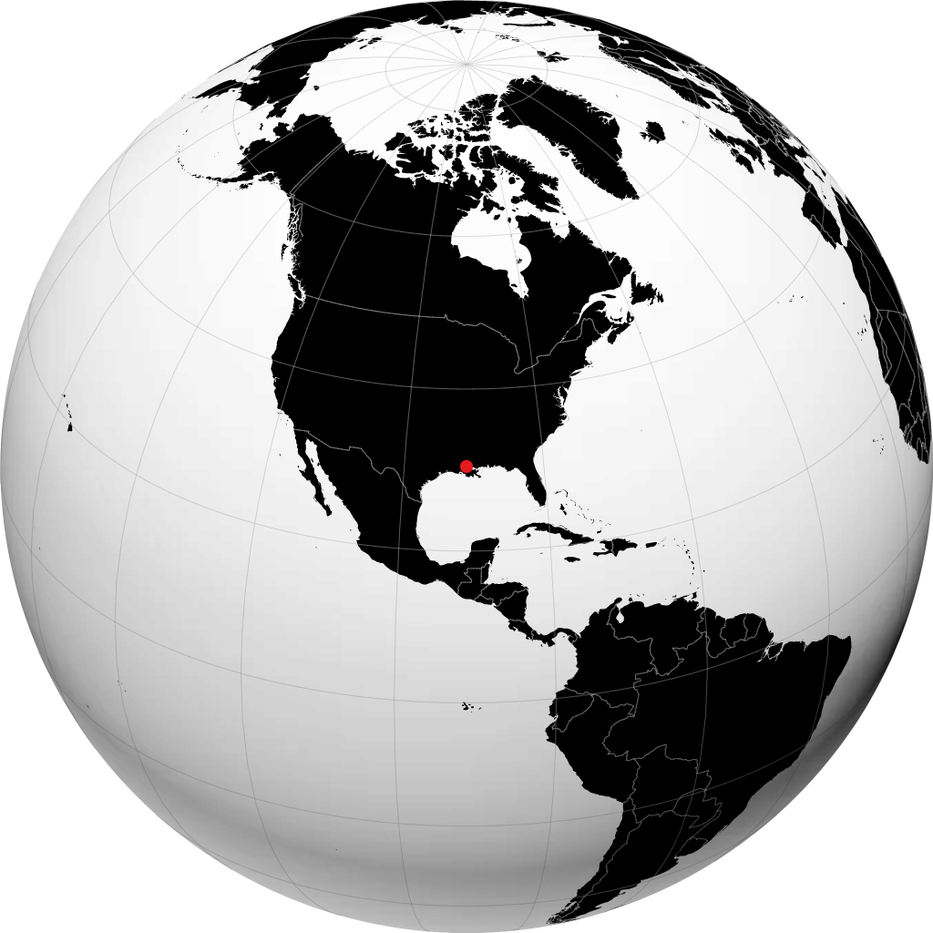 Baton Rouge na globusie