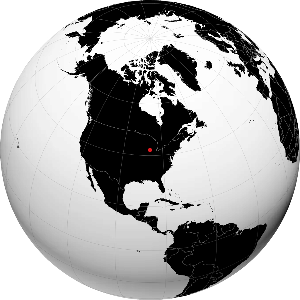 Benton Harbor na globusie
