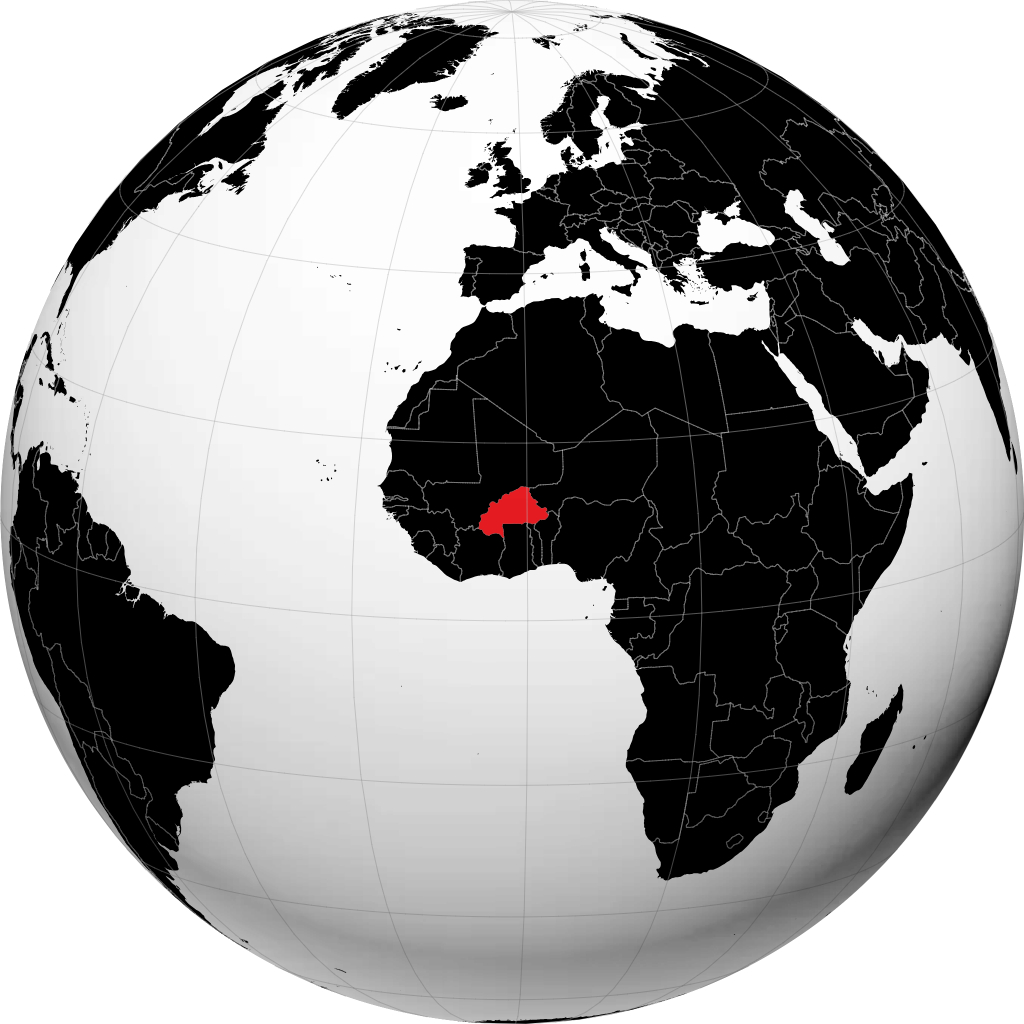 Burkina Faso na globusie