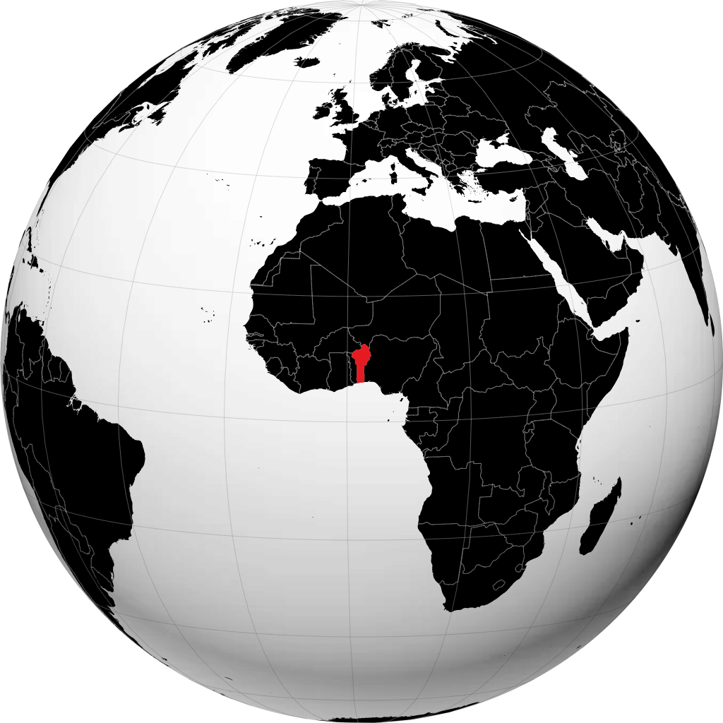 Benin na globusie