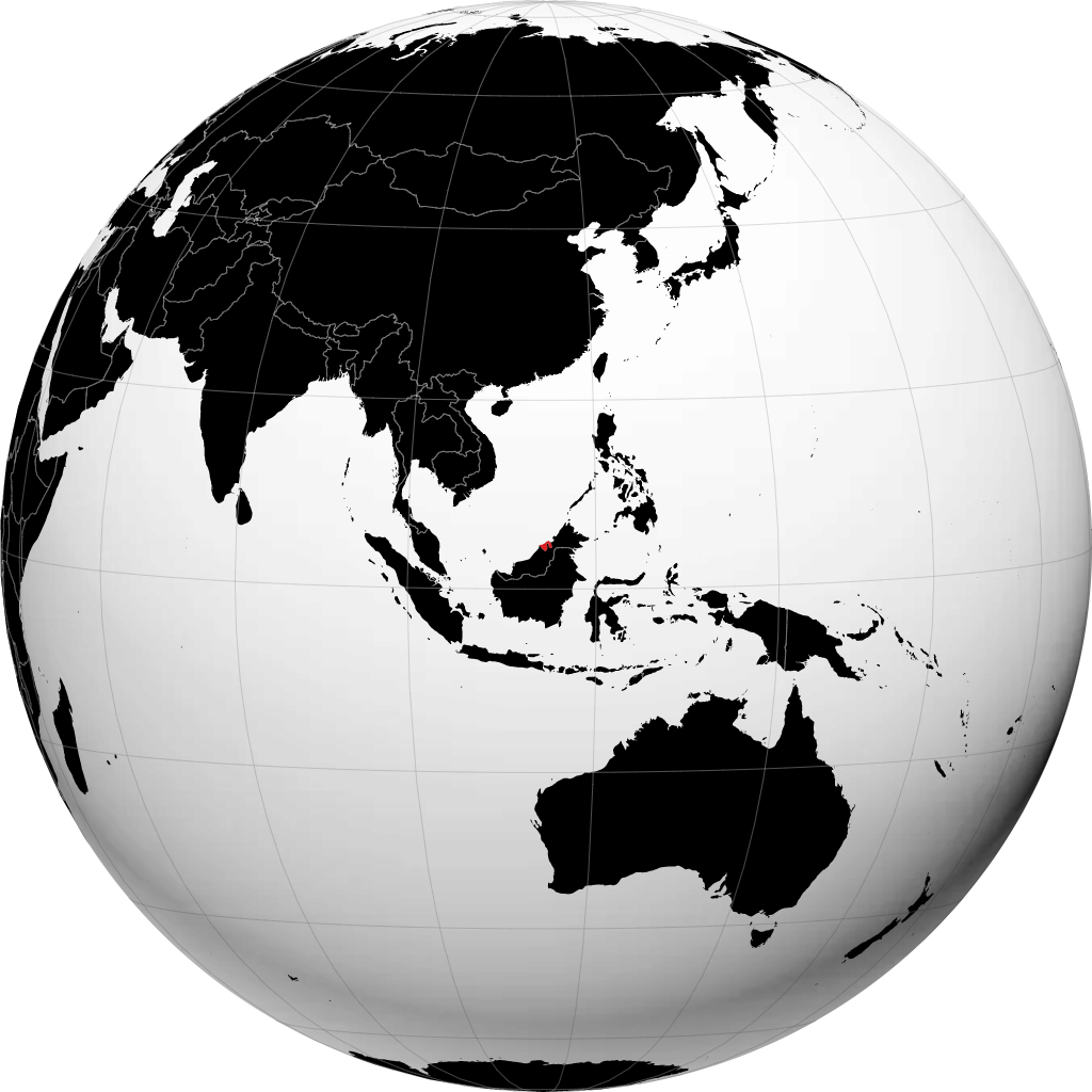 Brunei na globusie