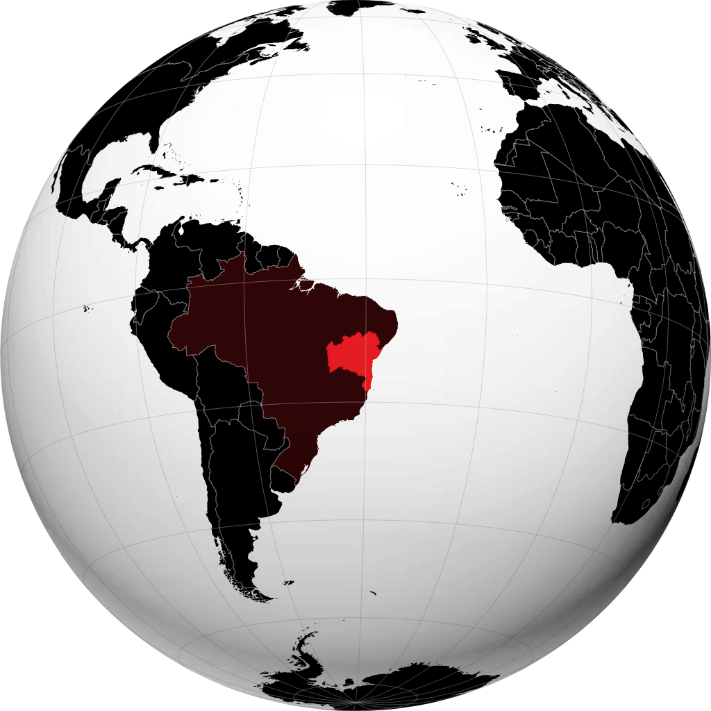 Stan Bahia na globusie