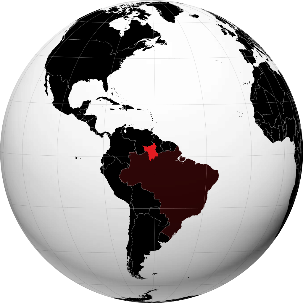 Roraima na globusie