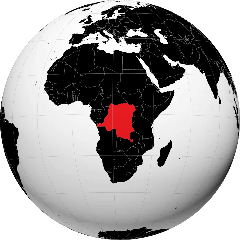 DR Kongo na globusie