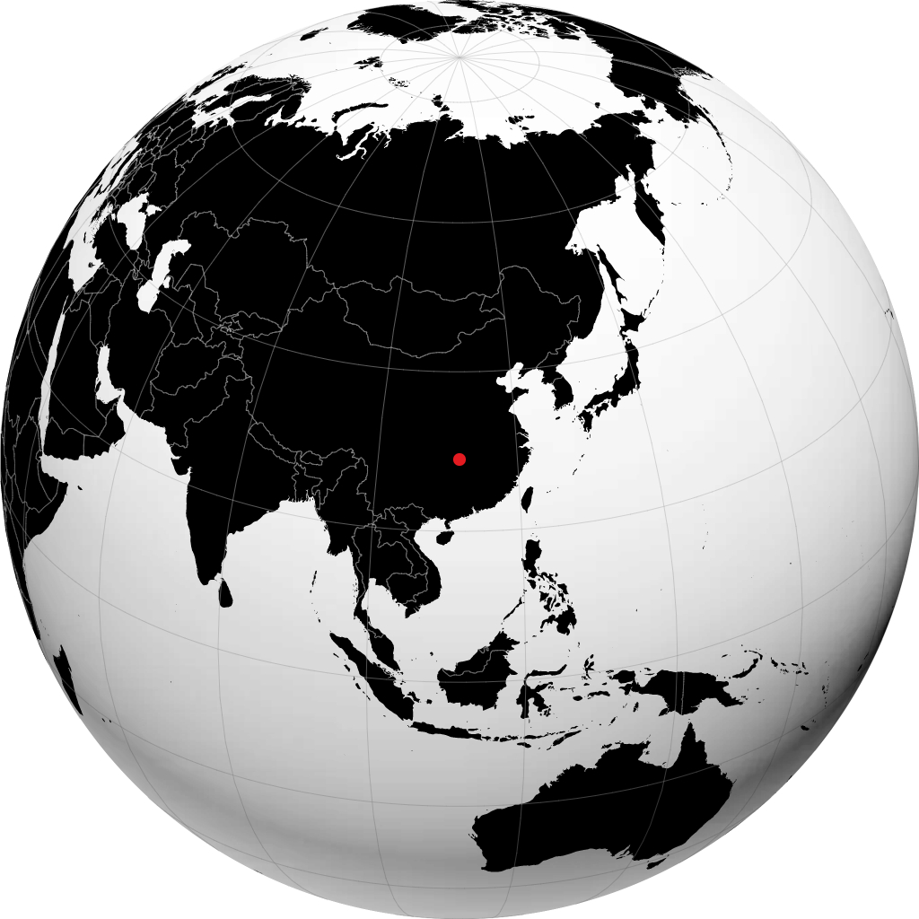 Changde na globusie