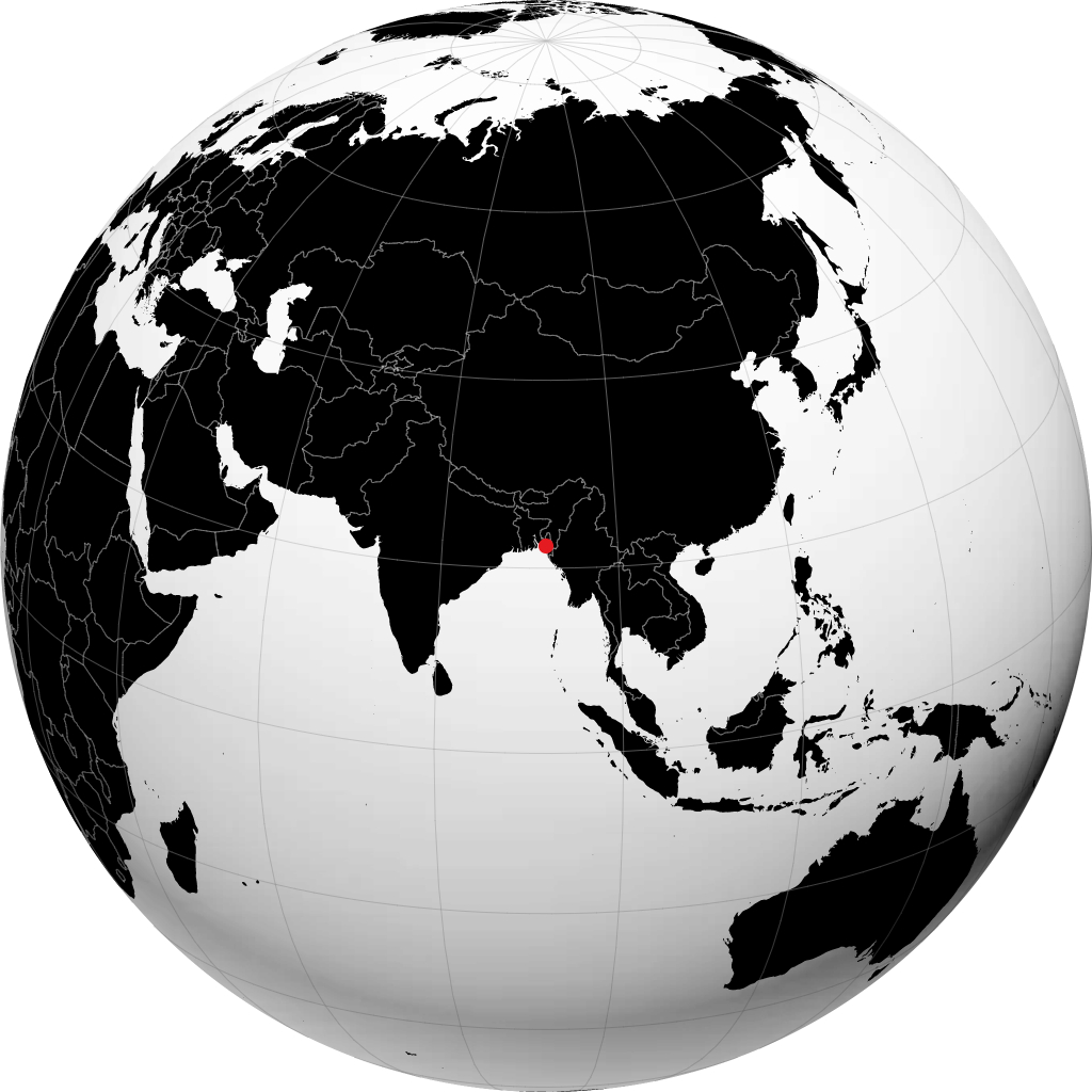 Czittagong na globusie