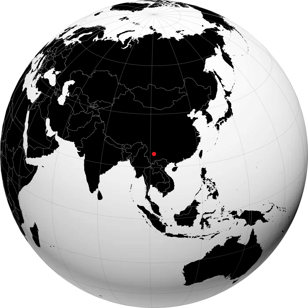 Chuxiong na globusie
