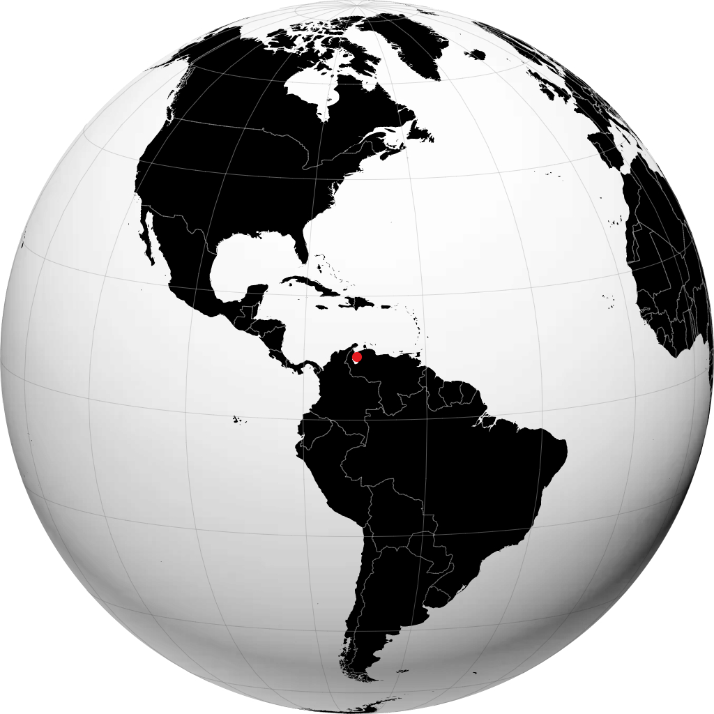 Ciudad Ojeda na globusie