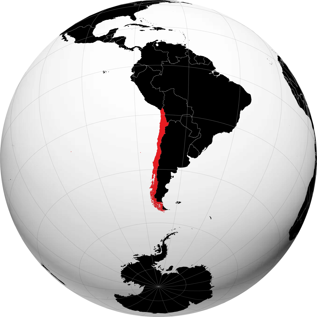 Chile na globusie