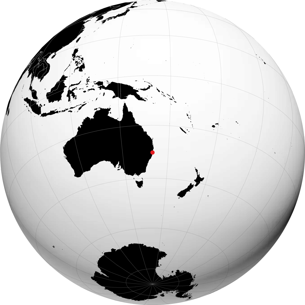 Coffs Harbour na globusie
