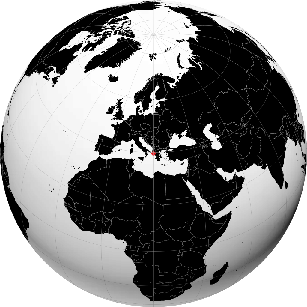 Korfu na globusie