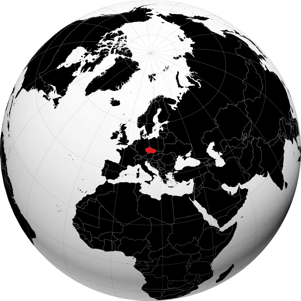 Czechy na globusie