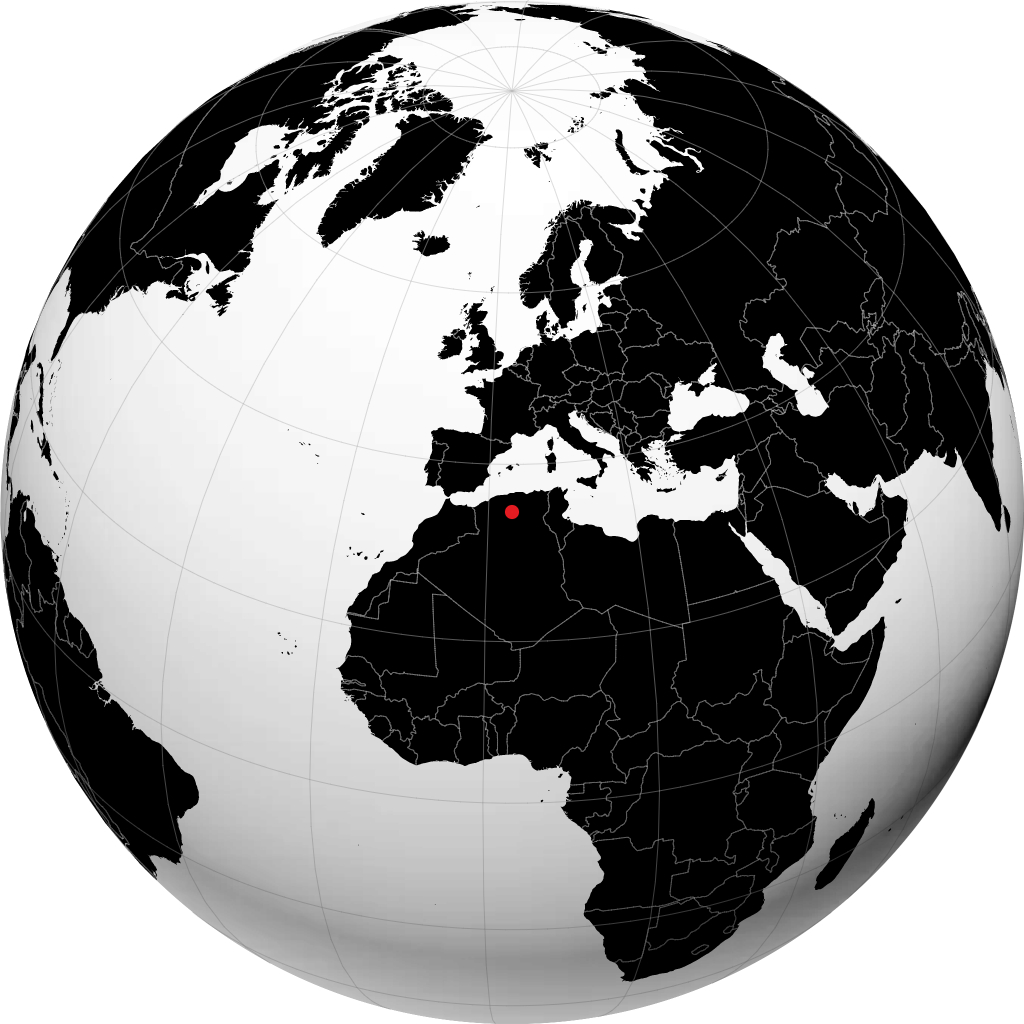 Dżelfa na globusie