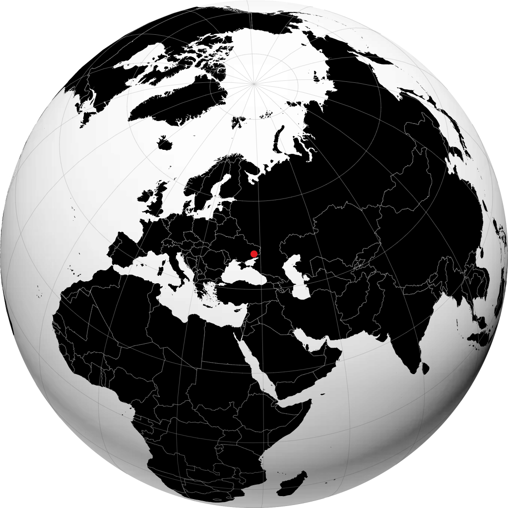 Donieck na globusie