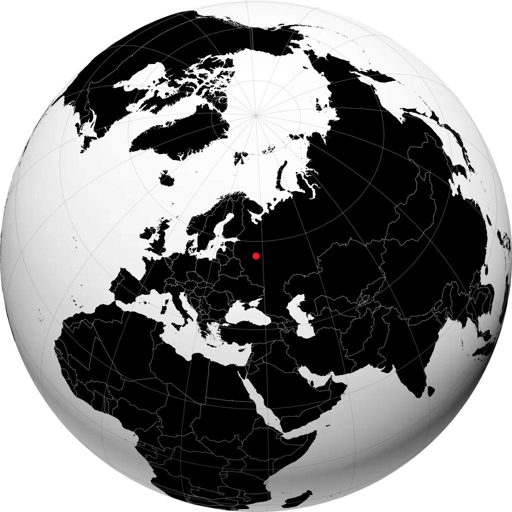 Dubna na globusie
