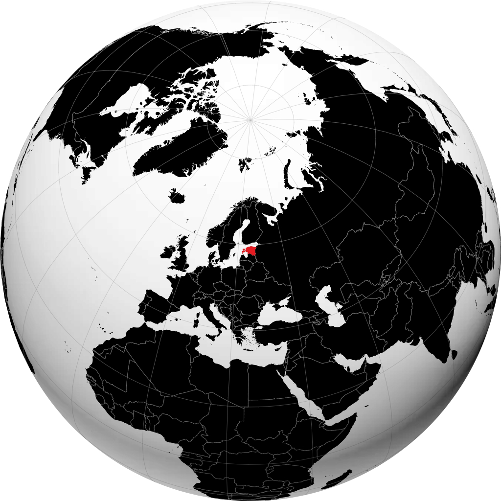 Estonia na globusie