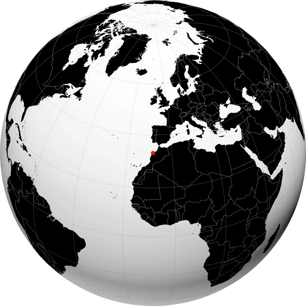 El Jadida na globusie