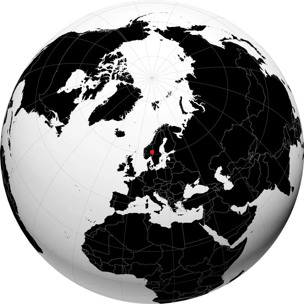 Elverum na globusie