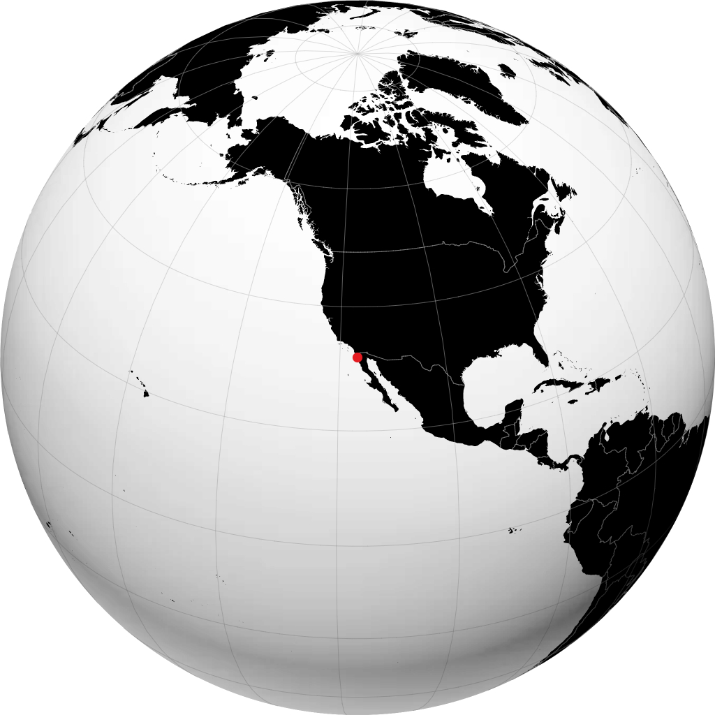Ensenada na globusie