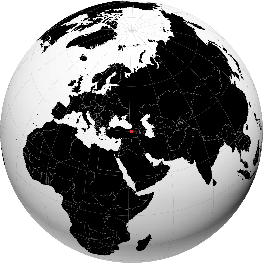 Erzurum na globusie