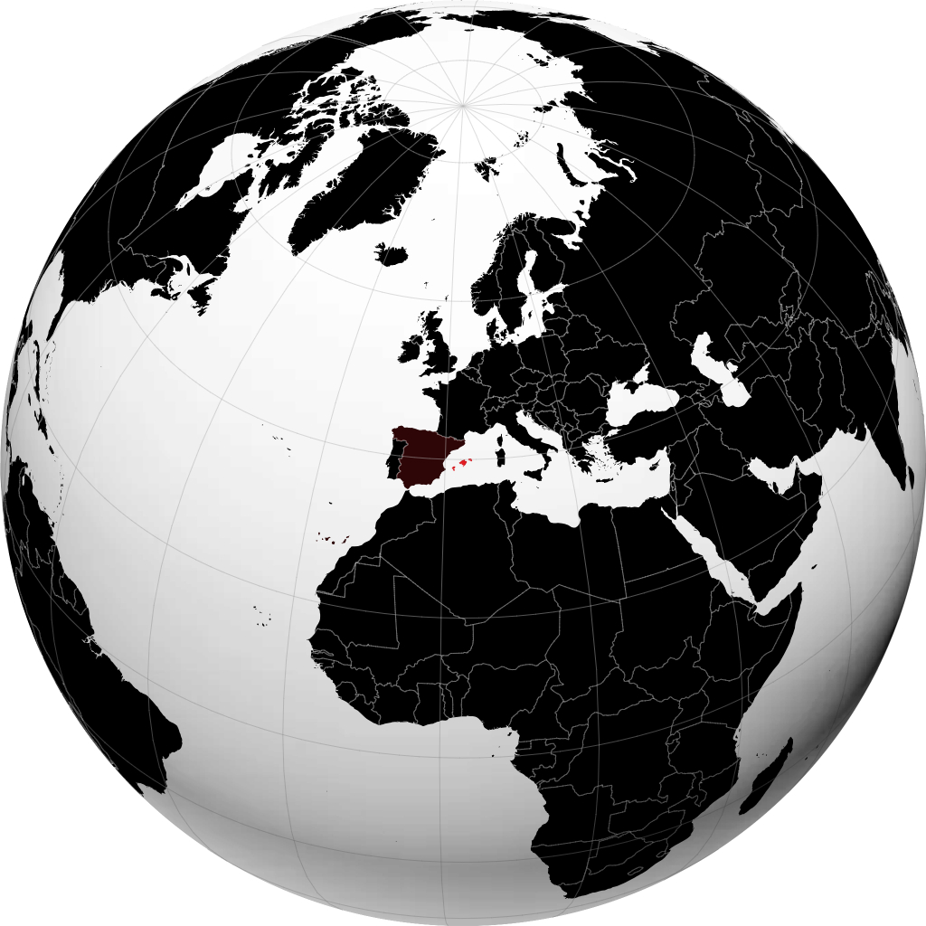 Wspólnota Autonomiczna Balearów na globusie