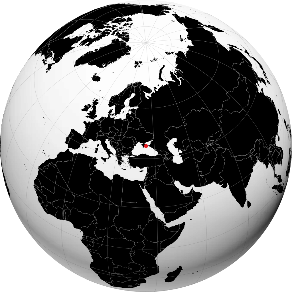 Teodozja na globusie