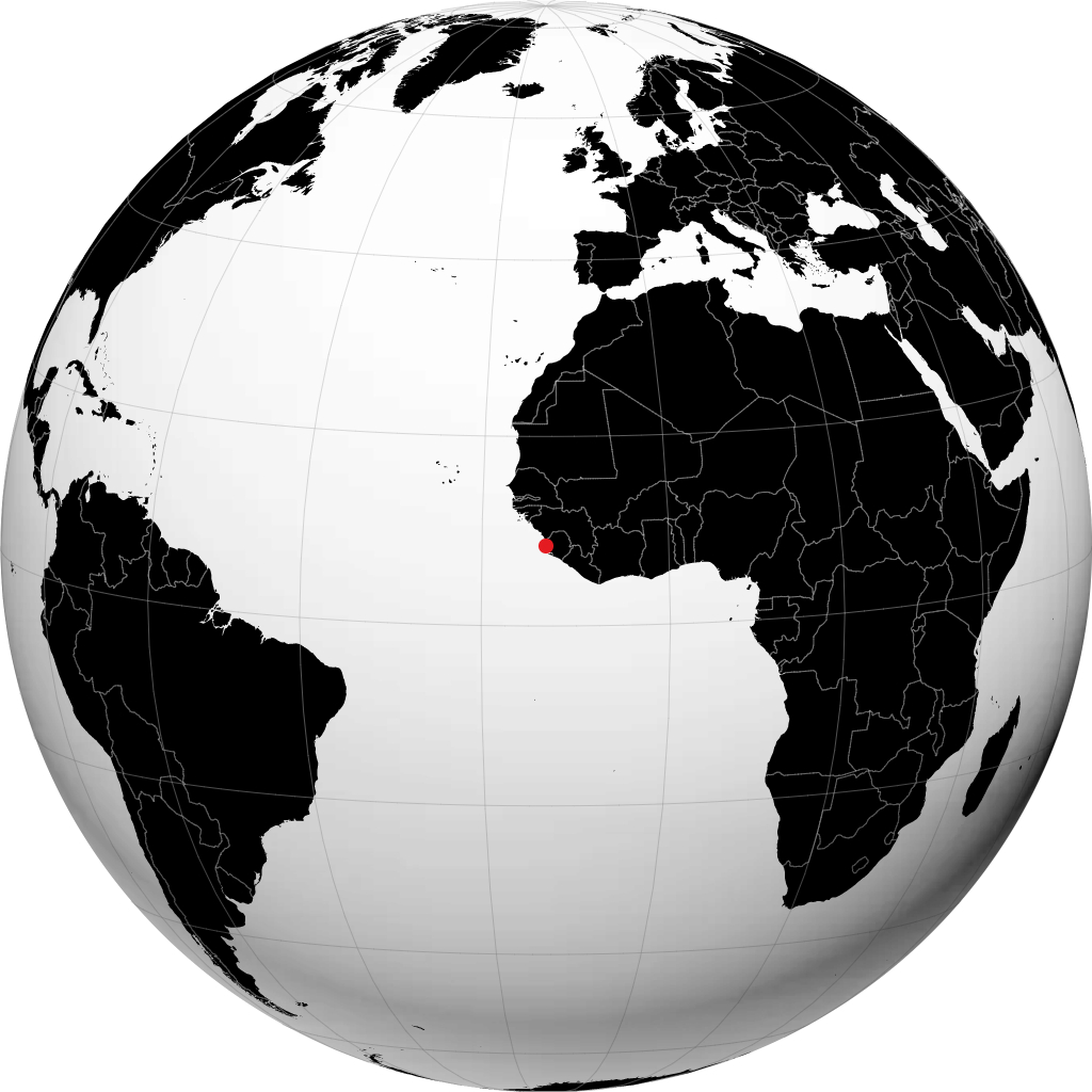 Freetown na globusie