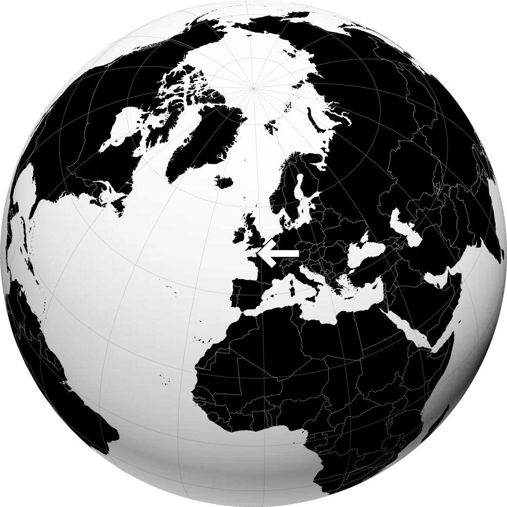 Guernsey na globusie