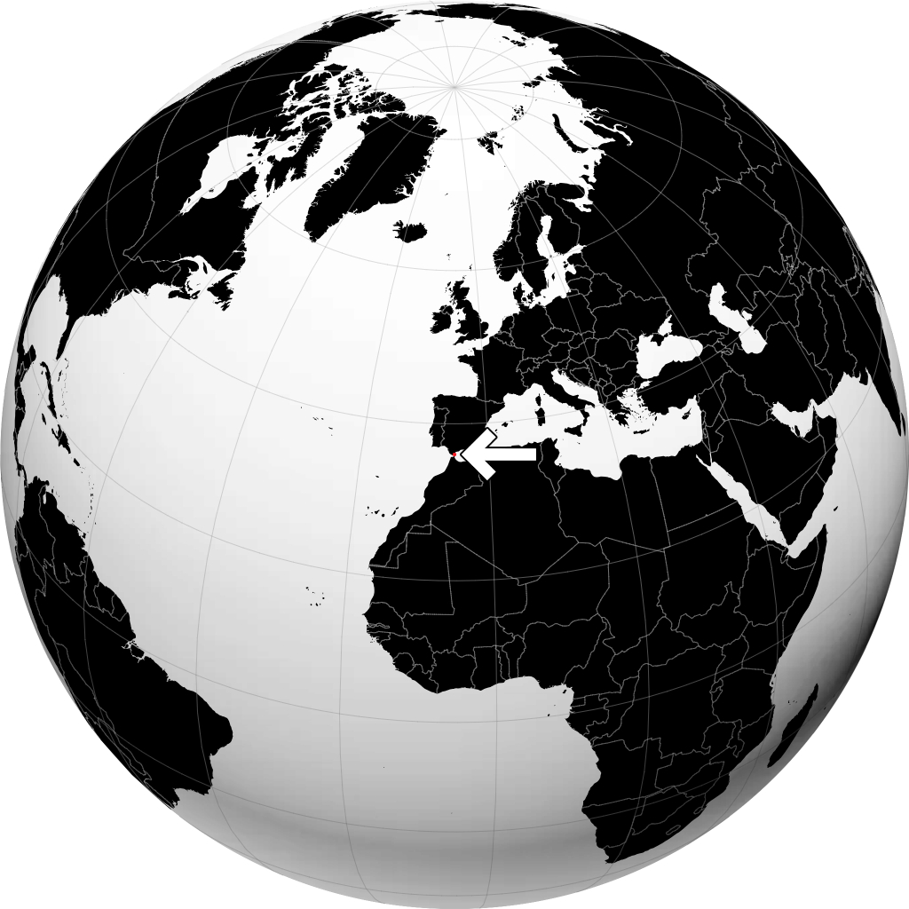 Gibraltar na globusie