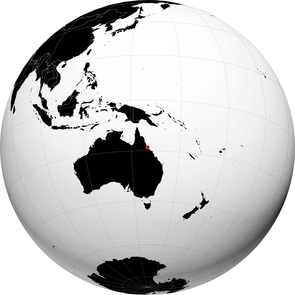 Great Palm Island na globusie
