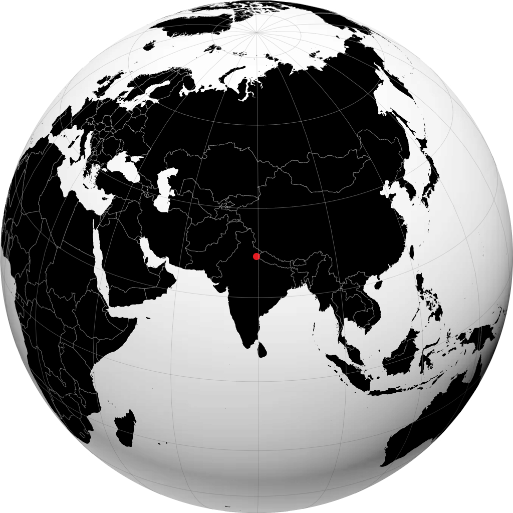 Haldwani na globusie