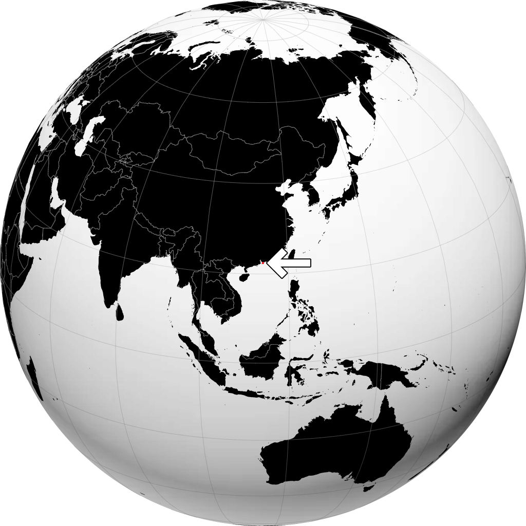 Hongkong na globusie
