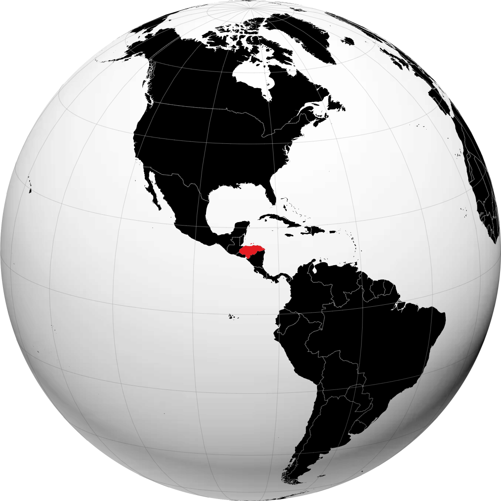 Honduras na globusie
