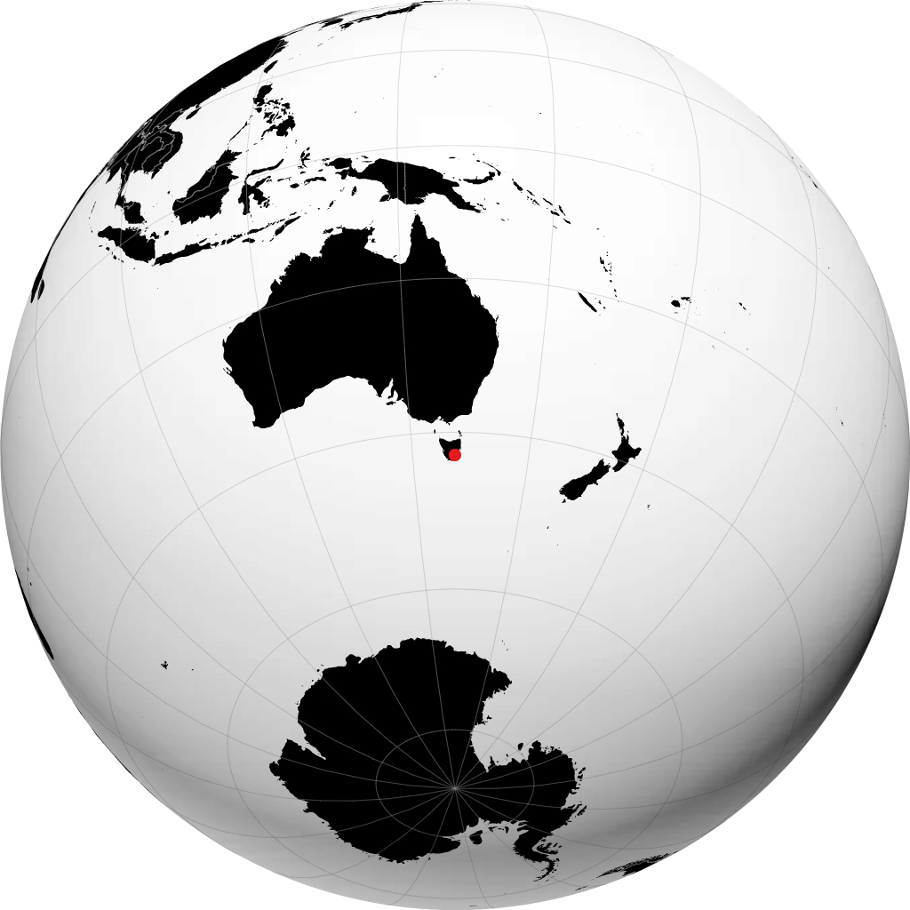 Hobart na globusie