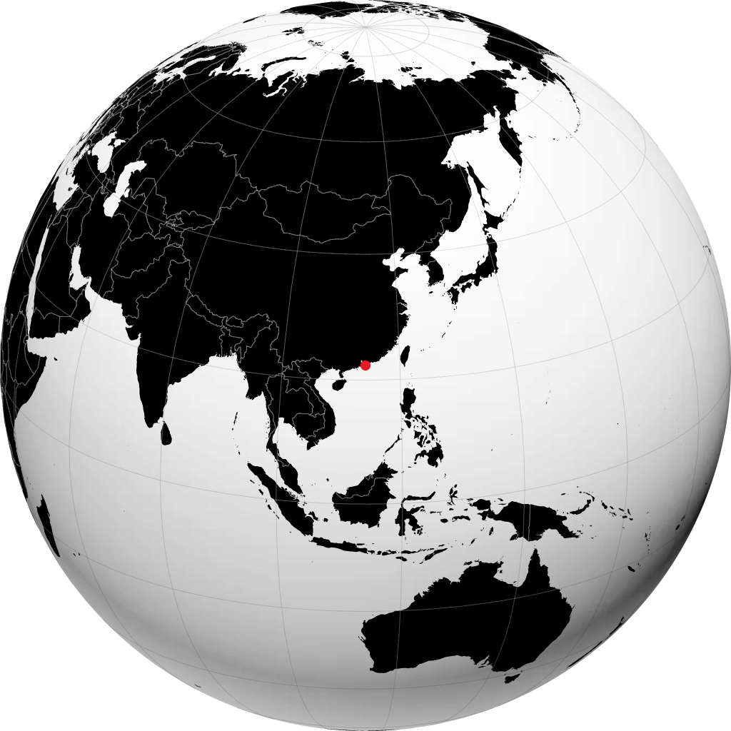 Hongkong na globusie